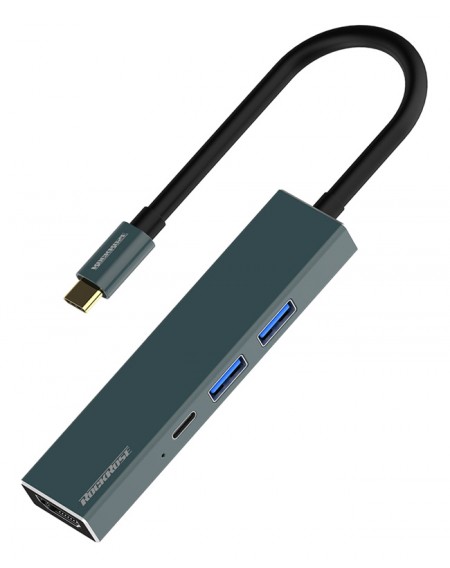 ROCKROSE docking station Infinity 06S, USB/HDMI/USB-C/SD/Micro SD, γκρι