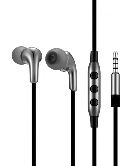ROCKROSE earphones με μικρόφωνο RRWE05GR, 3.5mm, 1.2m, γκρι