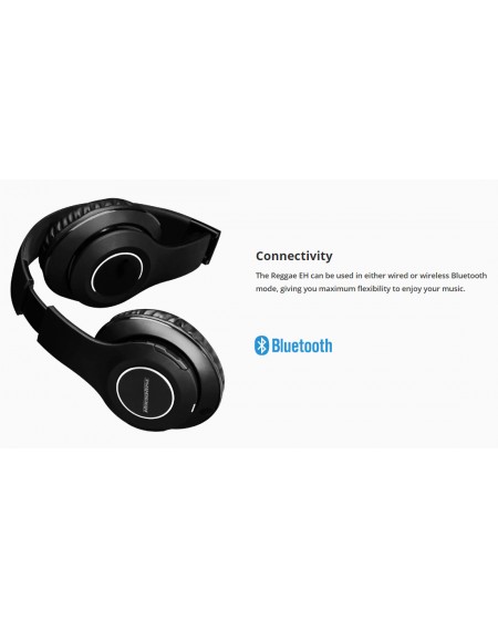 ROCKROSE headphones RRWE06, wireless & wired, BT 5.0, μαύρα