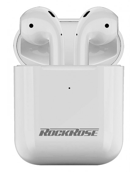 ROCKROSE earbuds Opera II με θήκη φόρτισης, True Wireless, λευκά