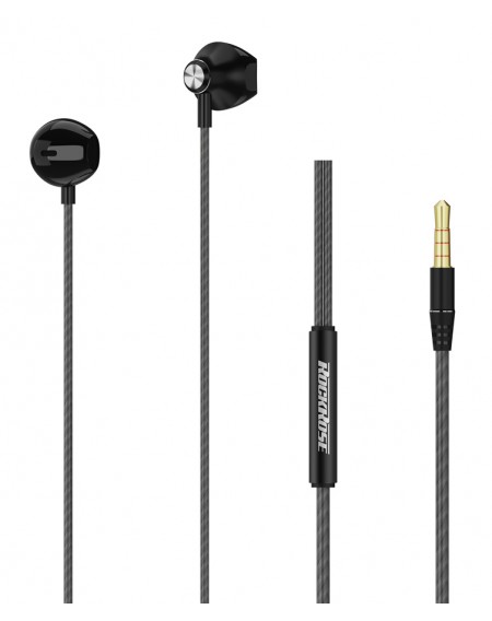 ROCKROSE earphones με μικρόφωνο Sense MC, 3.5mm, 1.2m, μαύρα