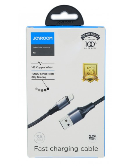 JOYROOM καλώδιο USB σε Lightning S-1030N1, 3A, 1m, μαύρο