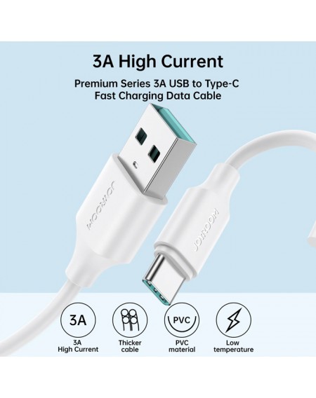 JOYROOM καλώδιο USB σε USB-C S-UC027A9, 3A, 1m, λευκό
