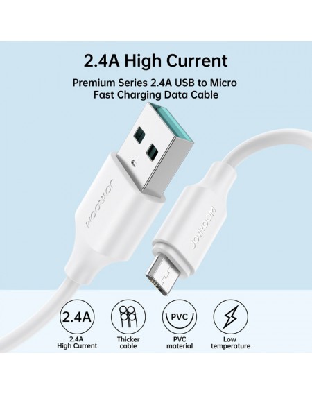 JOYROOM καλώδιο USB σε Micro USB S-UL012A9, 2.4A, 1m, λευκό