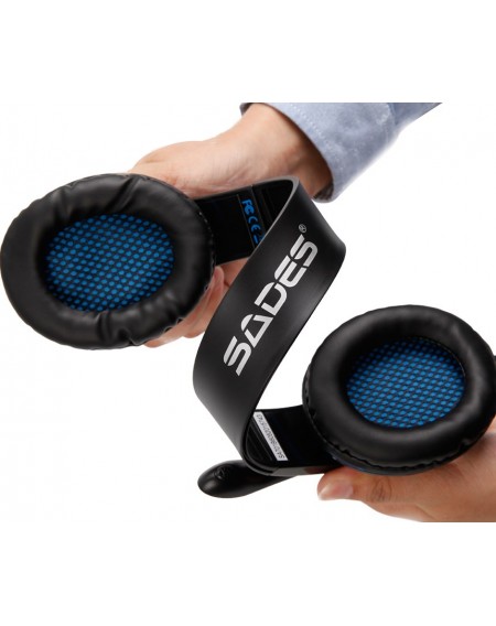SADES Gaming headset Tpower με 40mm ακουστικά, Blue