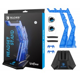 SADES Stand Wolfbone D1 για headset, μπλε