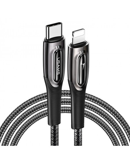 USAMS Καλώδιο USB Type-C σε Lightning SJ496USB01, 20W, 1.2m, μαύρο
