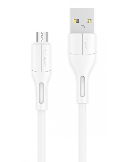 USAMS καλώδιο Micro USB σε USB US-SJ502, 2A, 1m, λευκό