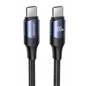USAMS καλώδιο USB-C US-SJ524, 100W/5A, PD, 1.2m, μαύρο