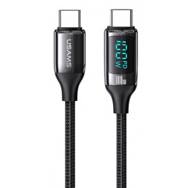USAMS καλώδιο USB Type-C US-SJ546, 100W/5A, 1.2m, μαύρο