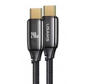 USAMS καλώδιο USB-C US-SJ581, 240W/5A, PD3.1, 2m, μαύρο