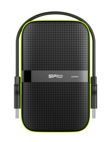 SILICON POWER εξωτερικός HDD Armor A60, 1TB, USB 3.1, πράσινος