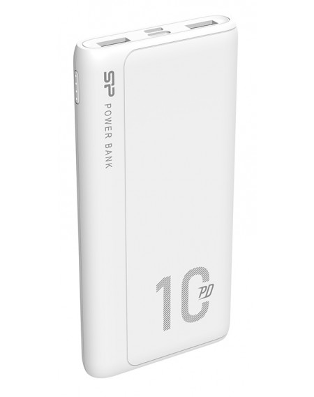 SILICON POWER power bank QP15, 10000mAh, 2x USB & USB Type-C, 3A, λευκό