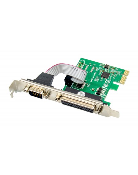 POWERTECH κάρτα επέκτασης PCIe σε serial + parallel ST329, AS99100