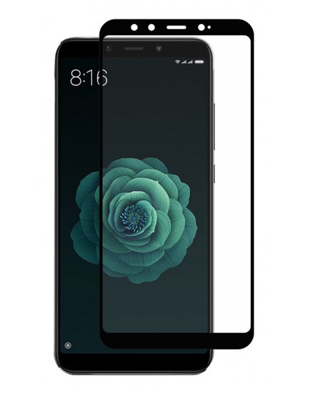 POWERTECH Tempered Glass 5D Full Glue για Xiaomi Mi A2, μαύρο