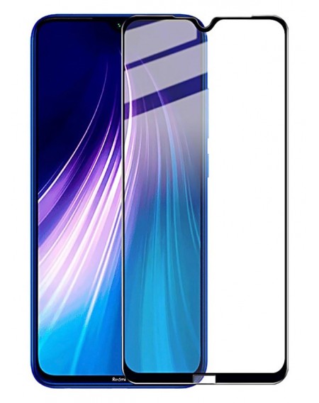 POWERTECH Tempered Glass 5D, Full Glue, Xiaomi Redmi Note 8T, μαύρο