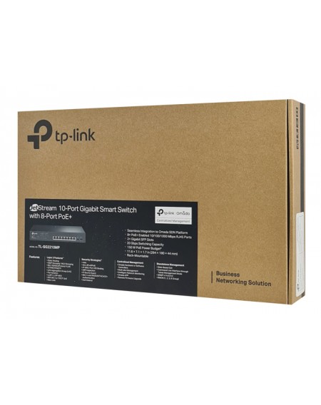 TP-LINK JetStream switch TL-SG2210MP, 10-Port Gigabit, 8x PoE+, Ver. 4.0