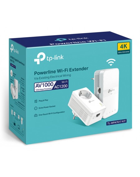 TP-LINK Powerline ac Wi-Fi Kit TL-WPA7617, AV1000 Gigabit, Ver. 1.0