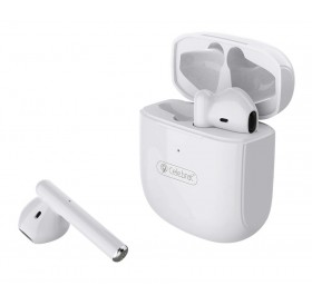 CELEBRAT earphones με θήκη φόρτισης W16, True Wireless, λευκά