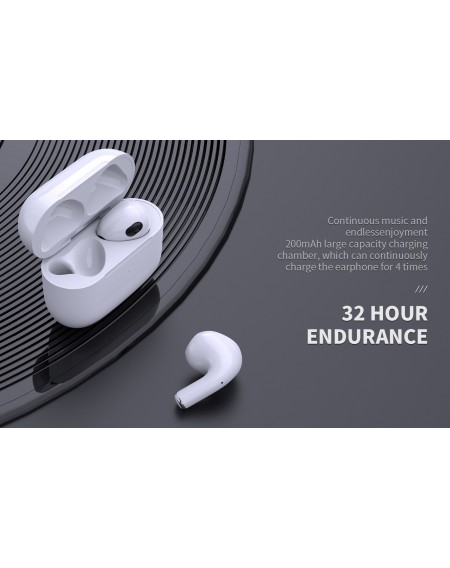 CELEBRAT earphones με θήκη φόρτισης TWS-W22, True Wireless, λευκά