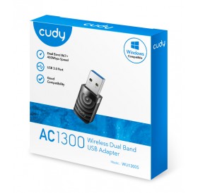 CUDY ασύρματος USB αντάπτορας WU1300S, AC1300 1300Mbps, dual band Wi-Fi