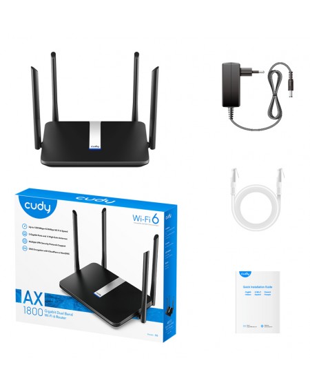 CUDY Wi-Fi 6 mesh router X6, AX1800 1800Mbps, 5x Ethernet ports