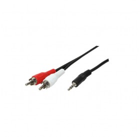 Cable Audio 3.5mm M/2xRCA M 5m Logilink CA1043