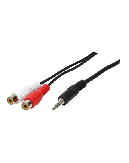 Cable Audio 3.5mm/M - 2 x RCA/F 0.2m Logilink CA1047