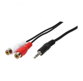 Cable Audio 3.5mm/M - 2 x RCA/F 1.5m Logilink CA1044