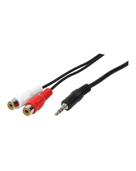 Cable Audio 3.5mm/M - 2 x RCA/F 5m Logilink CA1045
