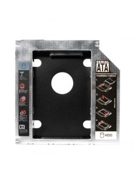 Drive Slot 2nd SATA HDD Caddy for a 12.7 mm high CD/DVD/Blue-ray LogiLink AD0016