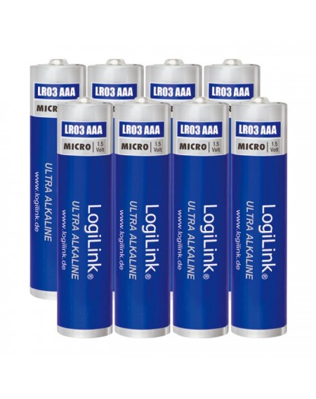 Battery AAA Alkaline Logilink LR03F8 8pcs