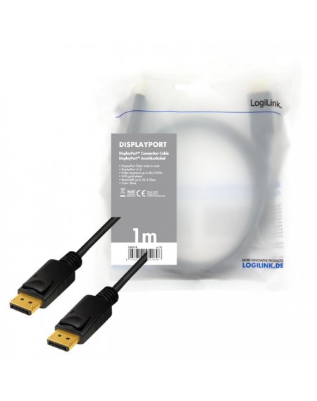 Cable DisplayPort 1.4 8K/60Hz 1m Logilink CV0119