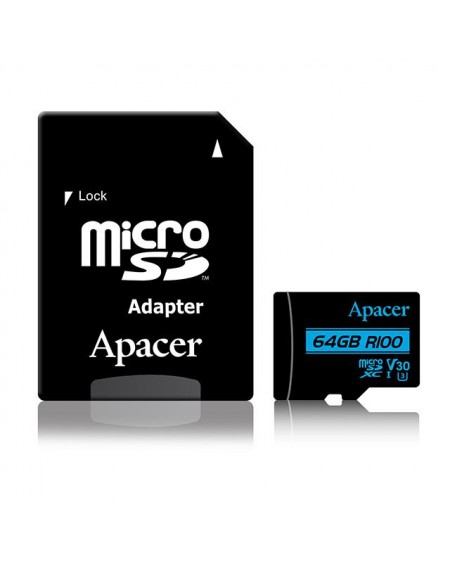 Memory Card Micro SDXC UHS-I U3 Class10 64GB Apacer V30 R100