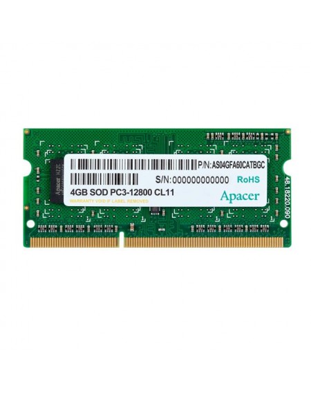 Memory 4GB 1600MHz CL11 DDR3 SODIMM Apacer RP