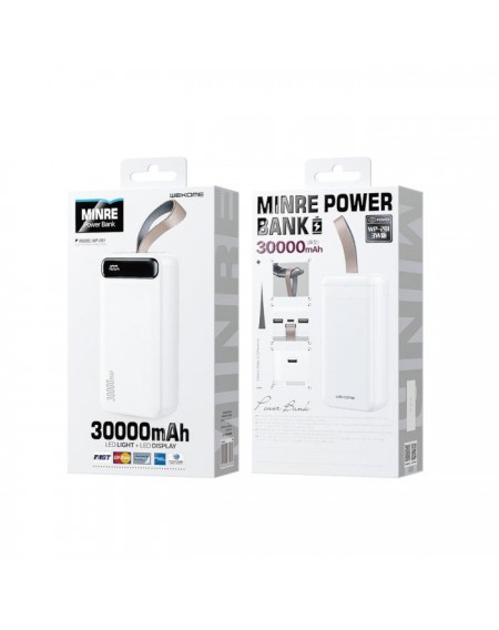 Power Bank WK 30000mAh MINRE White WP-281