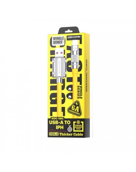 Charging Cable WK i6 Yellow 1m WDC-186 6A