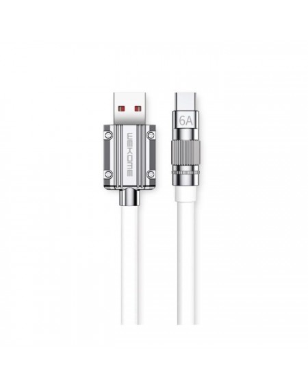 Charging Cable WK TYPE-C White 1m WDC-186 6A