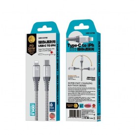 Charging Cable WK 20W PD TYPE-C/i6 Raython Silver 1m WDC-171 6A