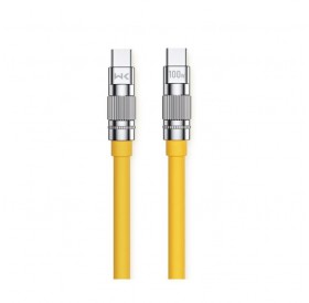 Charging Cable WK 100W TYPE-C/TYPE-C Yellow 1m WDC-188 6A