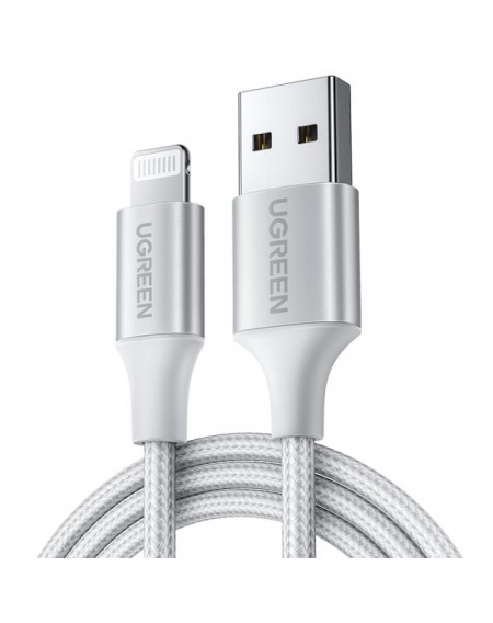 Charging Cable MFI UGREEN US199 i6 Silver 1m 60161 2.4A