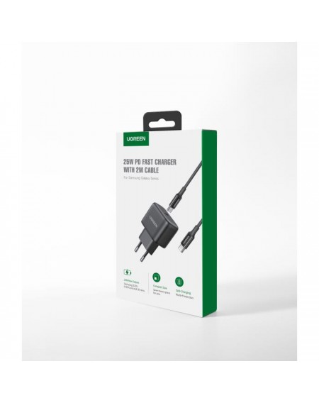 Charger UGREEN PD CD250 Combo+Type C/Type C Cable Black 50581