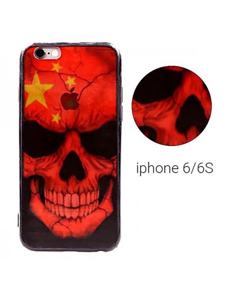 Backcase θήκη με σχέδιο "Νεκροκεφαλή" για iPhone 6/6S - 1128 GL-24456