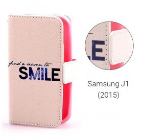 Αναδιπλούμενη θήκη με μοτίβο "Smile" για Samsung J1(2015) - 6211 GL-24480