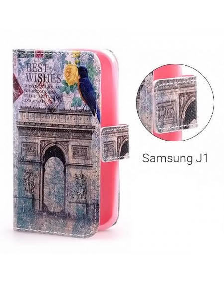 Αναδιπλούμενη θήκη με μοτίβο "Best Wishes" για Samsung J1(2015) - 6211 GL-24482