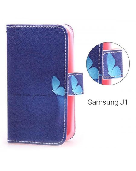 Αναδιπλούμενη θήκη με μοτίβο "Dark Blue" για Samsung J1(2015) - 6211 GL-24484