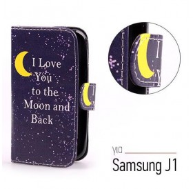 Αναδιπλούμενη θήκη με μοτίβο "To the Moon" για Samsung J1(2015) - 6211 GL-24506