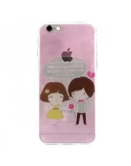 Backcase θήκη σιλικόνης "Cute Couple" για iPhone 6/6S - 4294 GL-24600