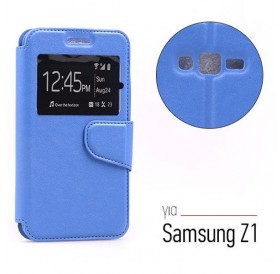 Αναδιπλούμενη θήκη με άνοιγμα για Samsung Z1 - Μπλε - 2354 GL-24619