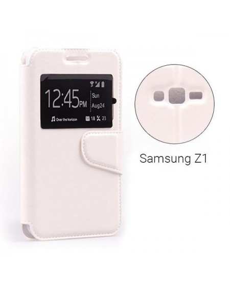 Αναδιπλούμενη θήκη με άνοιγμα για Samsung Z1 - Λευκό - 1013 GL-24620